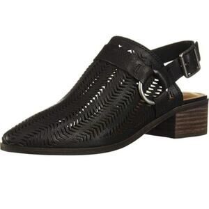 Lucky Brand Kaedey Black Clog Booties – Slingback Block Heel – Size 7.5